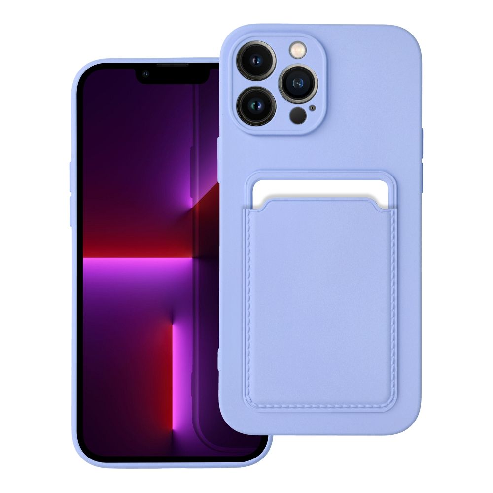 Kortelių dėklas telefonui IPHONE 13 Pro Max violetinis