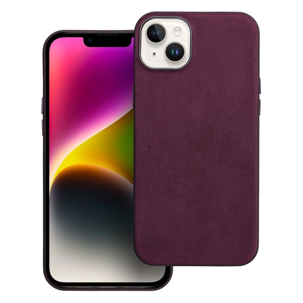 Dėklas telefonui WOVEN MAG COVER, suderinamas su MagSafe, iPhone 14 Plus, bordo