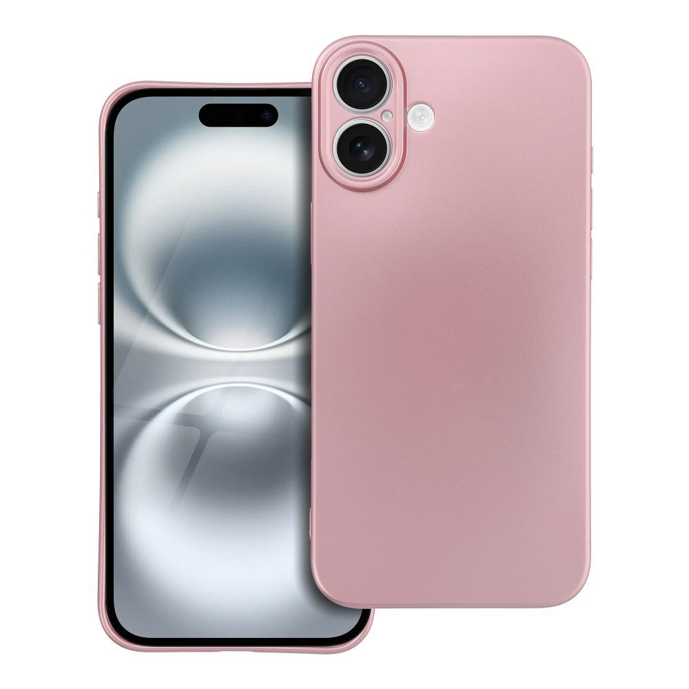METALLIC dėklas telefonui IPHONE 16 Plus rožinis