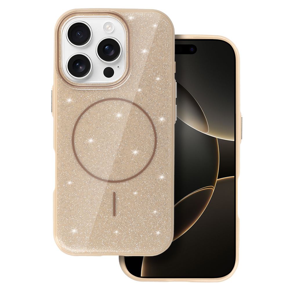 Magnetinis Itin Plonas Blizgus dėklas Iphone 13 Pro auksinė