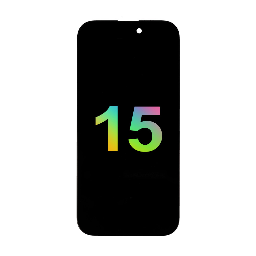 Mecanico Soft OLED ekranas Incell iPhone 15 su rėmu (Support IC Transplant) - juodas