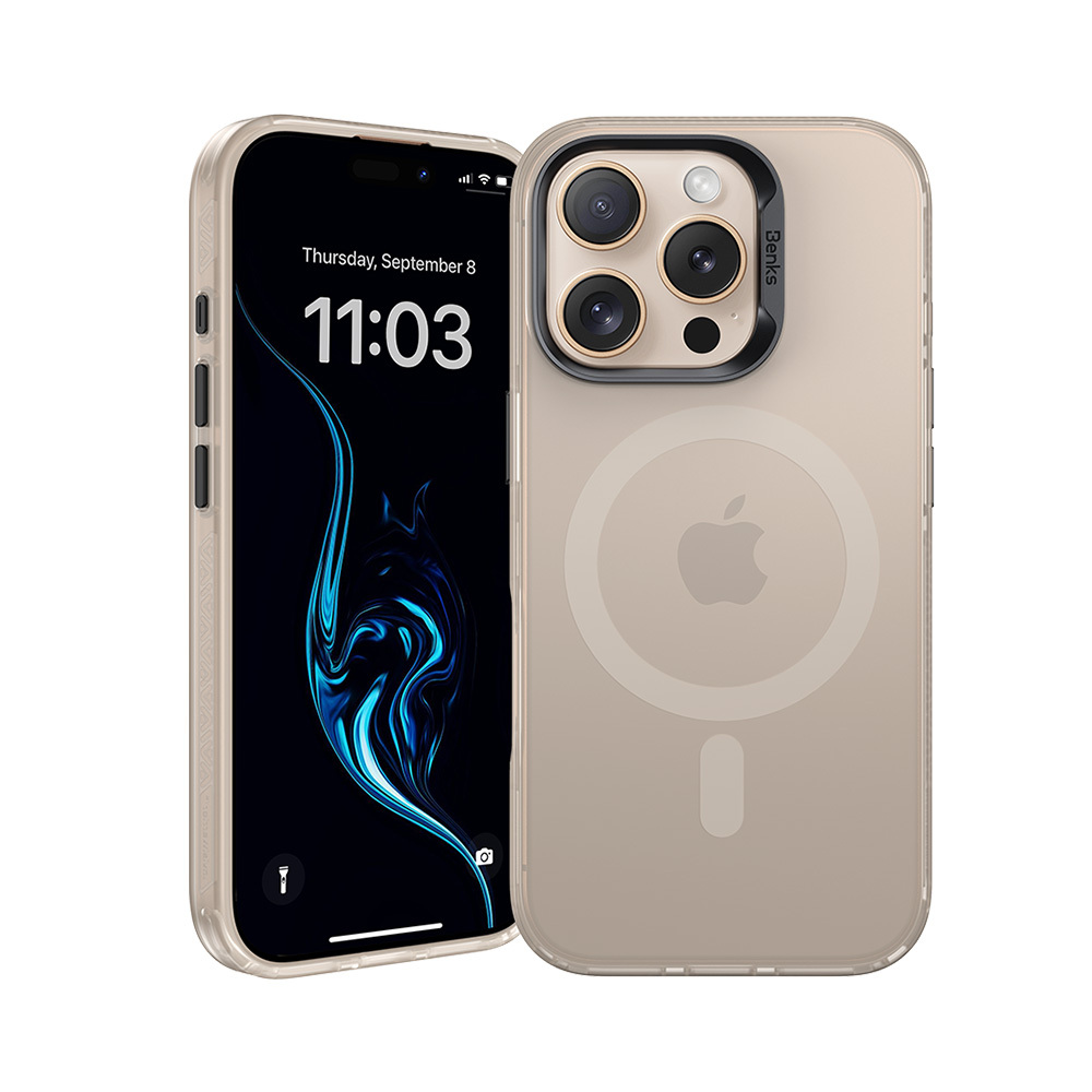 Benks Magnetinis Lucid Armor dėklas (C065) Iphone 16 Pro auksinis
