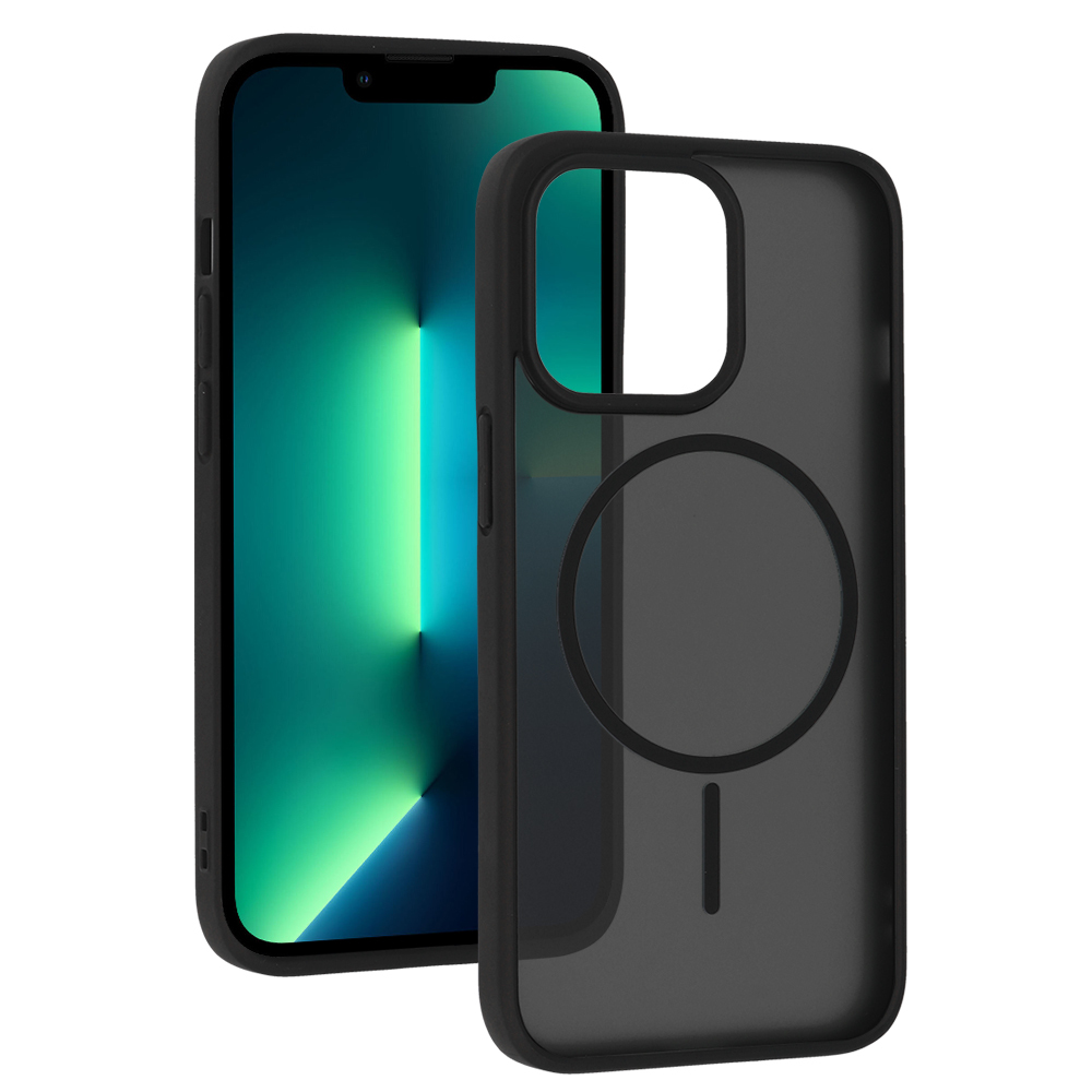 Magmat plonas dėklas Iphone 13 Pro juodas