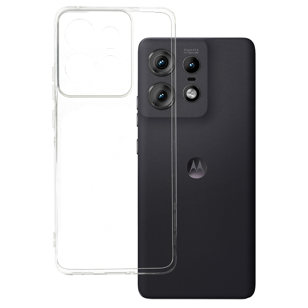Itin plonas 1mm dėklas telefonui Motorola Edge 50 Pro 5G permatomas