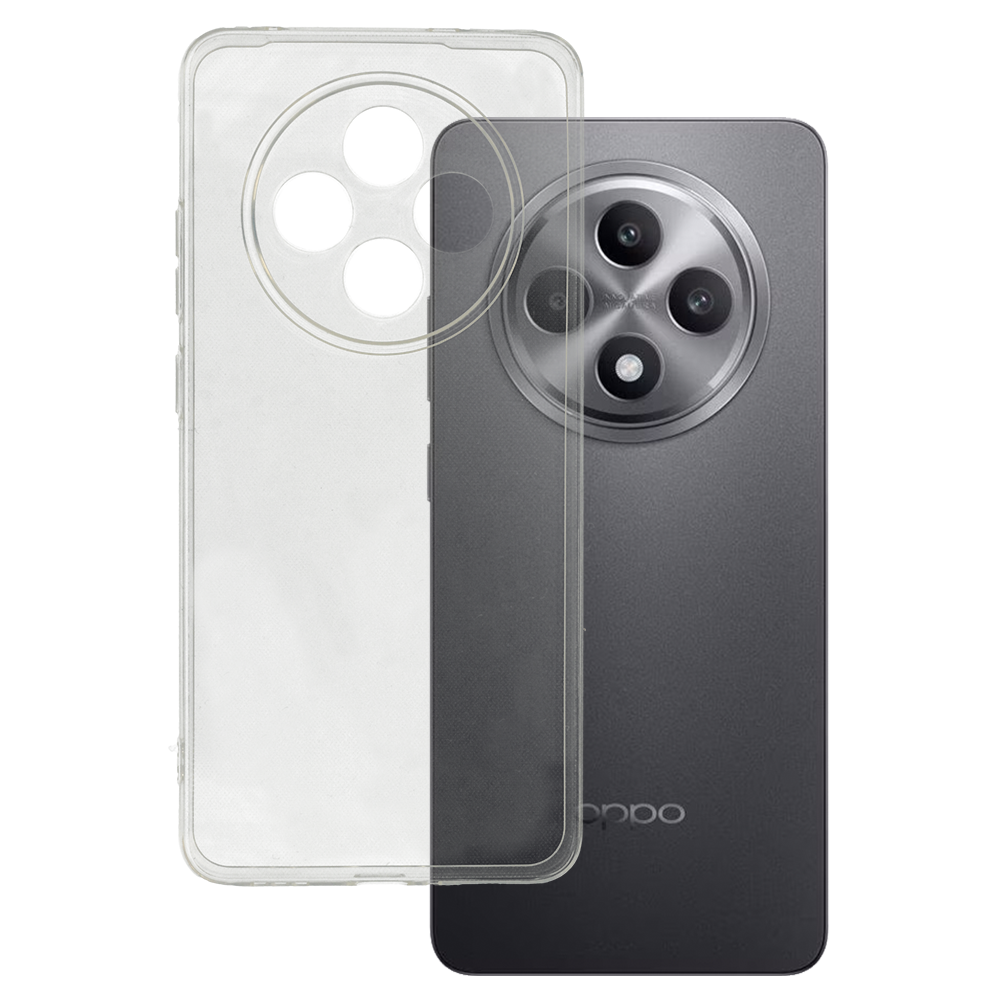 Itin plonas 1mm dėklas telefonui Oppo Reno 12F 5G permatomas