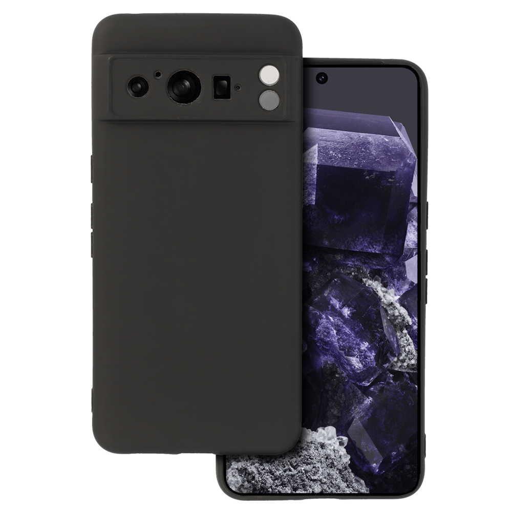 Matinis galinis dėklas telefonui GOOGLE PIXEL 8 PRO juodas