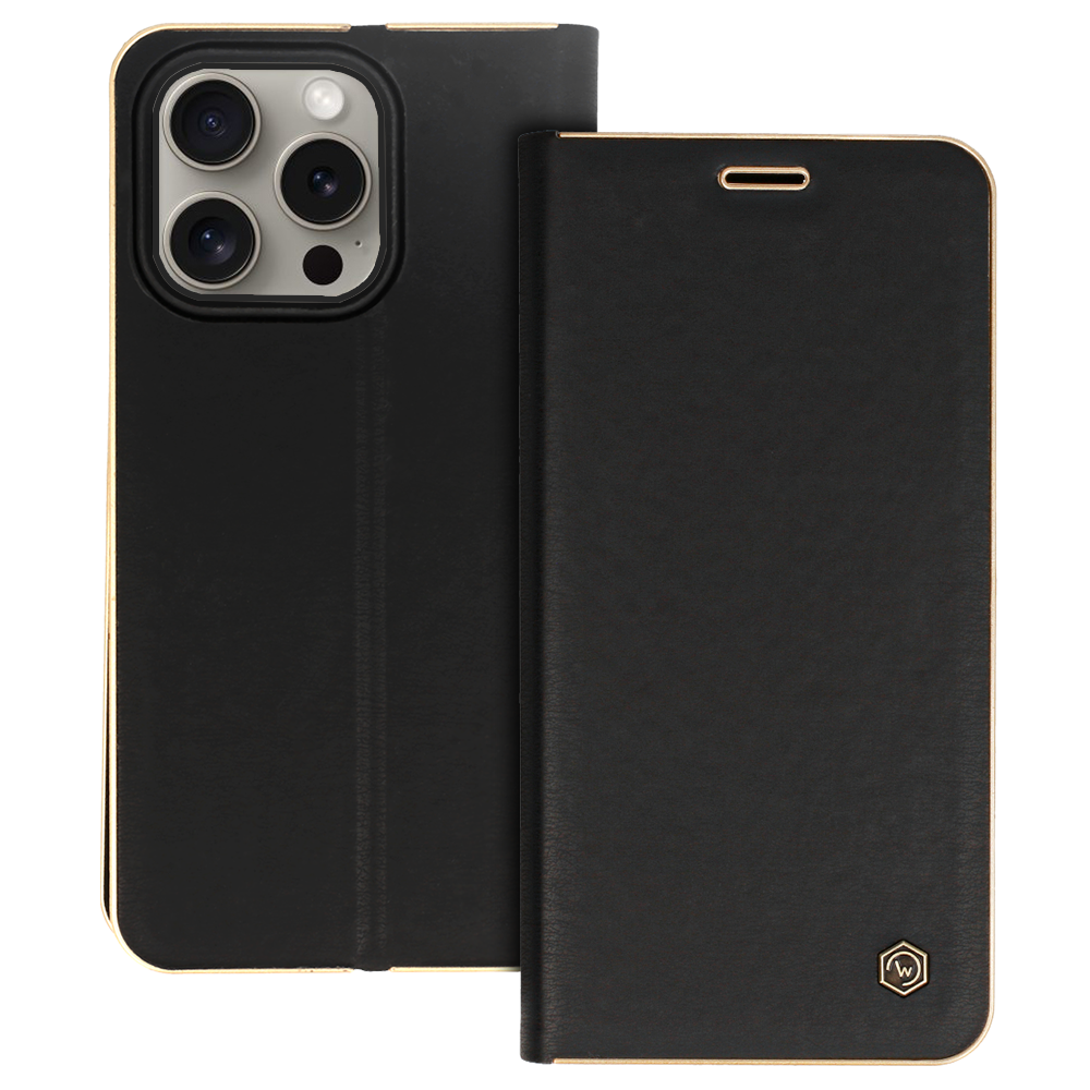 Wonder rėmelio dėklas Iphone 15 Pro Max juodas