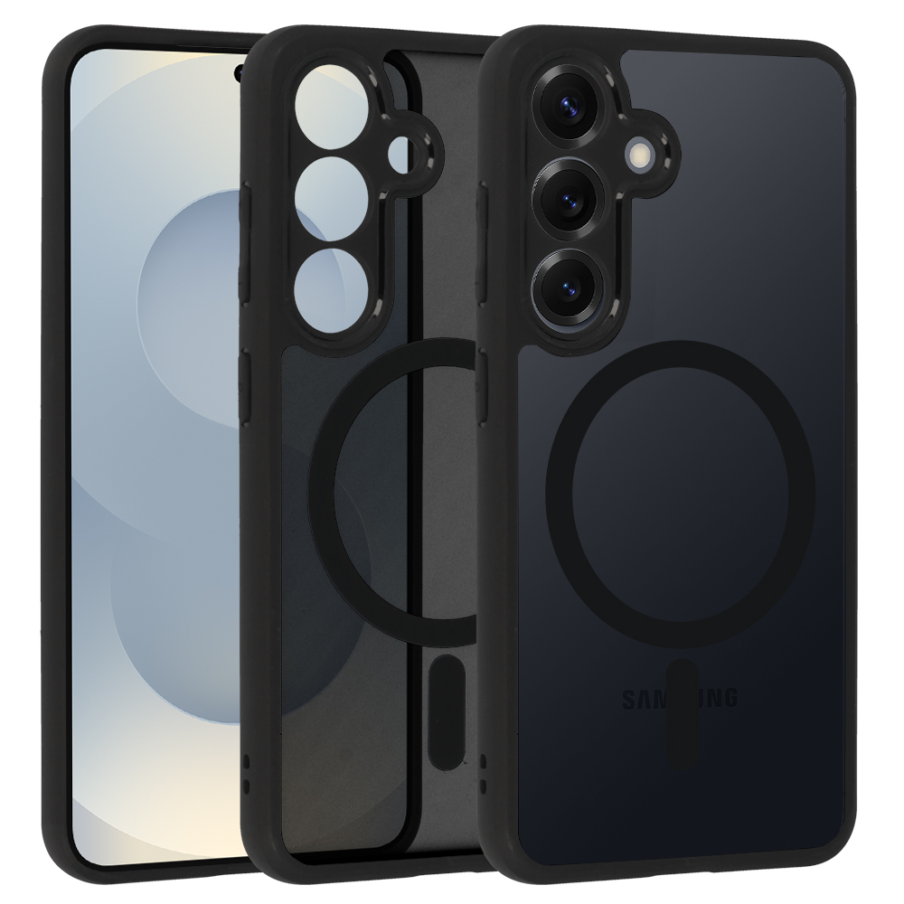 Pilnas matinės Mag dangtis telefonui Samsung Galaxy S25 - juodas