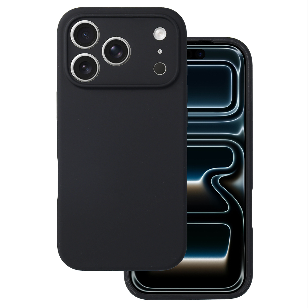 Silikoninis Lite dėklas telefonui Iphone 17 Pro Max juodas