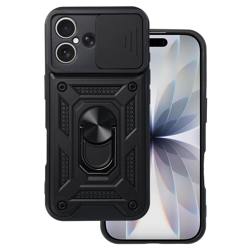 Stumdomas kameros šarvas dėklas telefonui Iphone 17 juodas