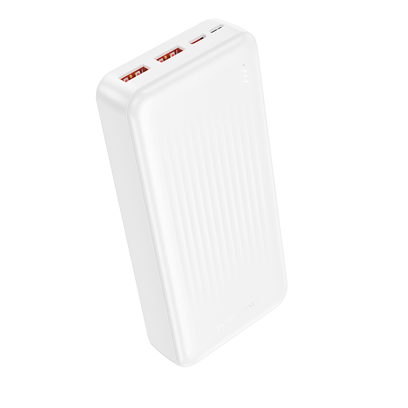 Borofone Power Bank 20000mAh BJ80A Clever - 2xUSB + Type C - QC 3.0 22,5W + PD 20W white