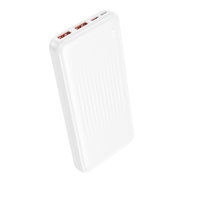 Borofone Išorinė baterija BJ80 Clever - 2xUSB + Type C - QC 3.0 22,5W PD 20W balta