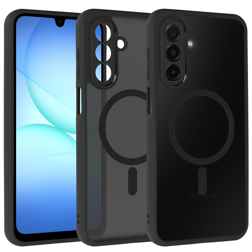 Pilnai matinė Magnetinė dėklas telefonui Samsung Galaxy A17 5G juoda