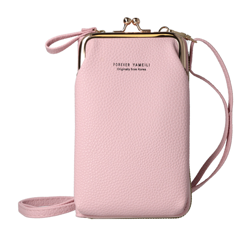 Megztas maišelis telefonui GCW01 šviesiai rožinis