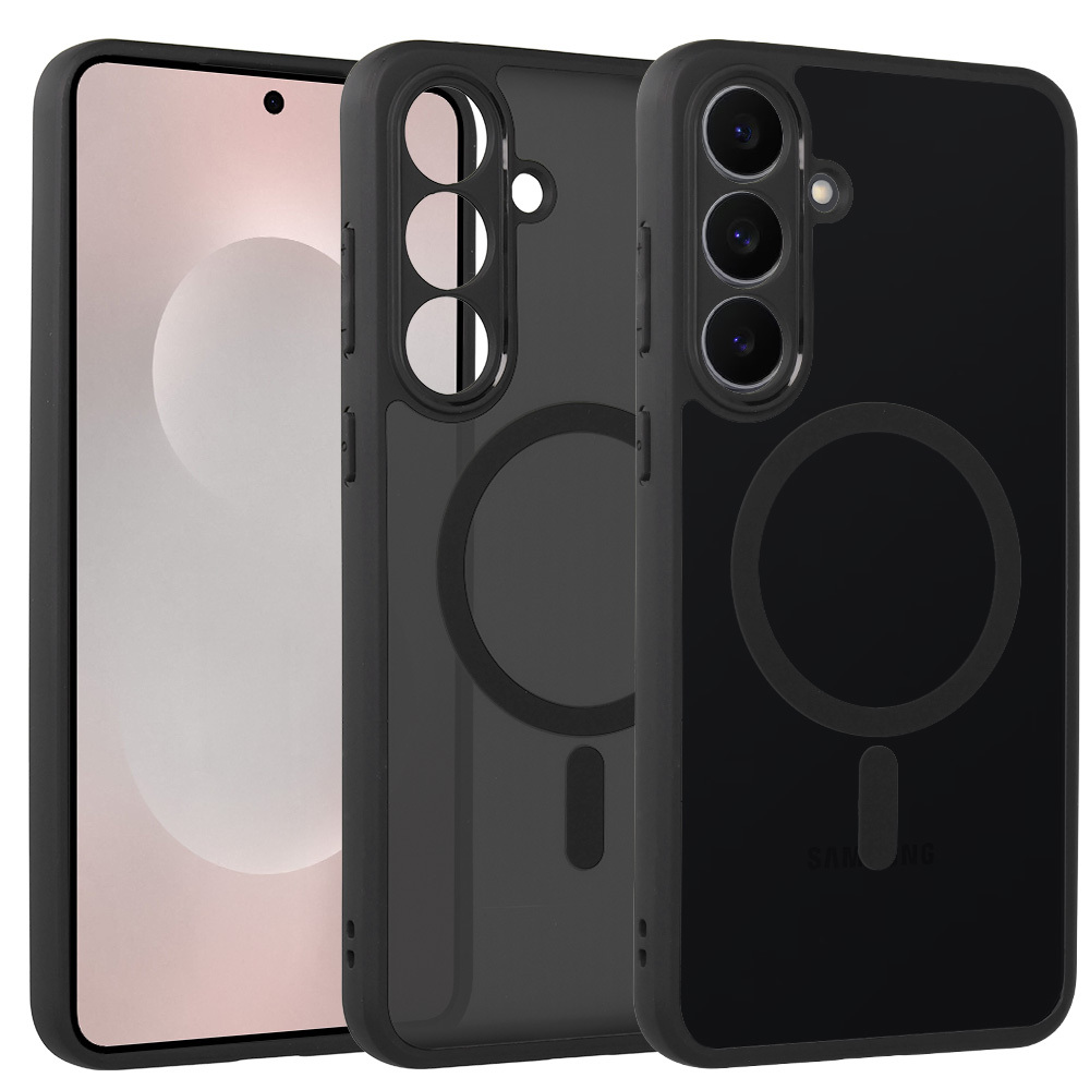 Pilnas matinis magnetinis dėklas Samsung Galaxy S25 FE juodas