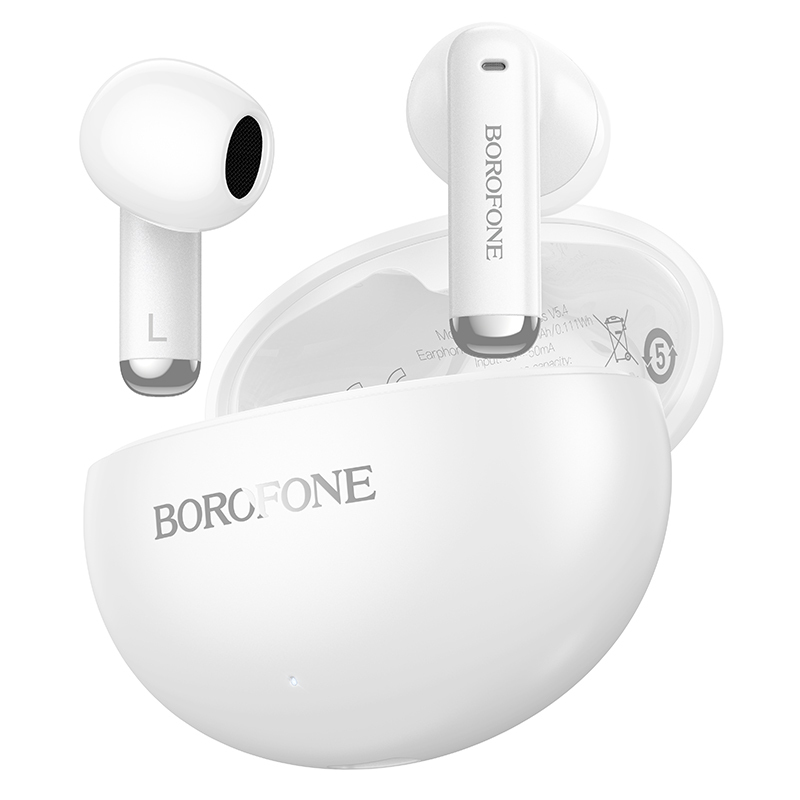 Borofone TWS Bluetooth Ausinės FQ12 Nice baltos