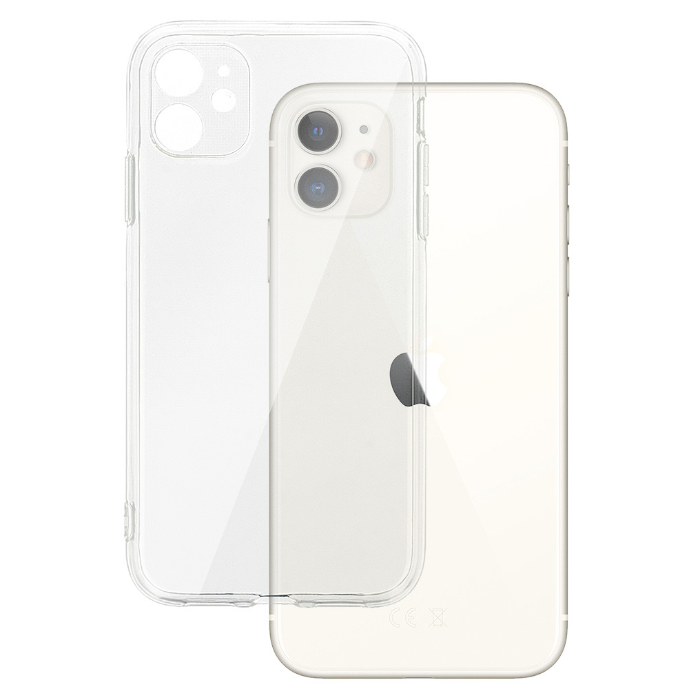 Galinis dėklas 2 mm iPhone 12 skaidrus