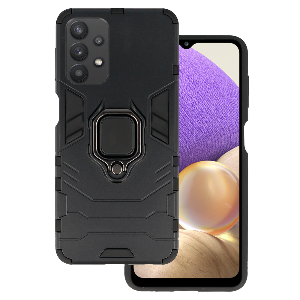 Dėklas telefonui Ring Armor Samsung Galaxy A32 5G juodas