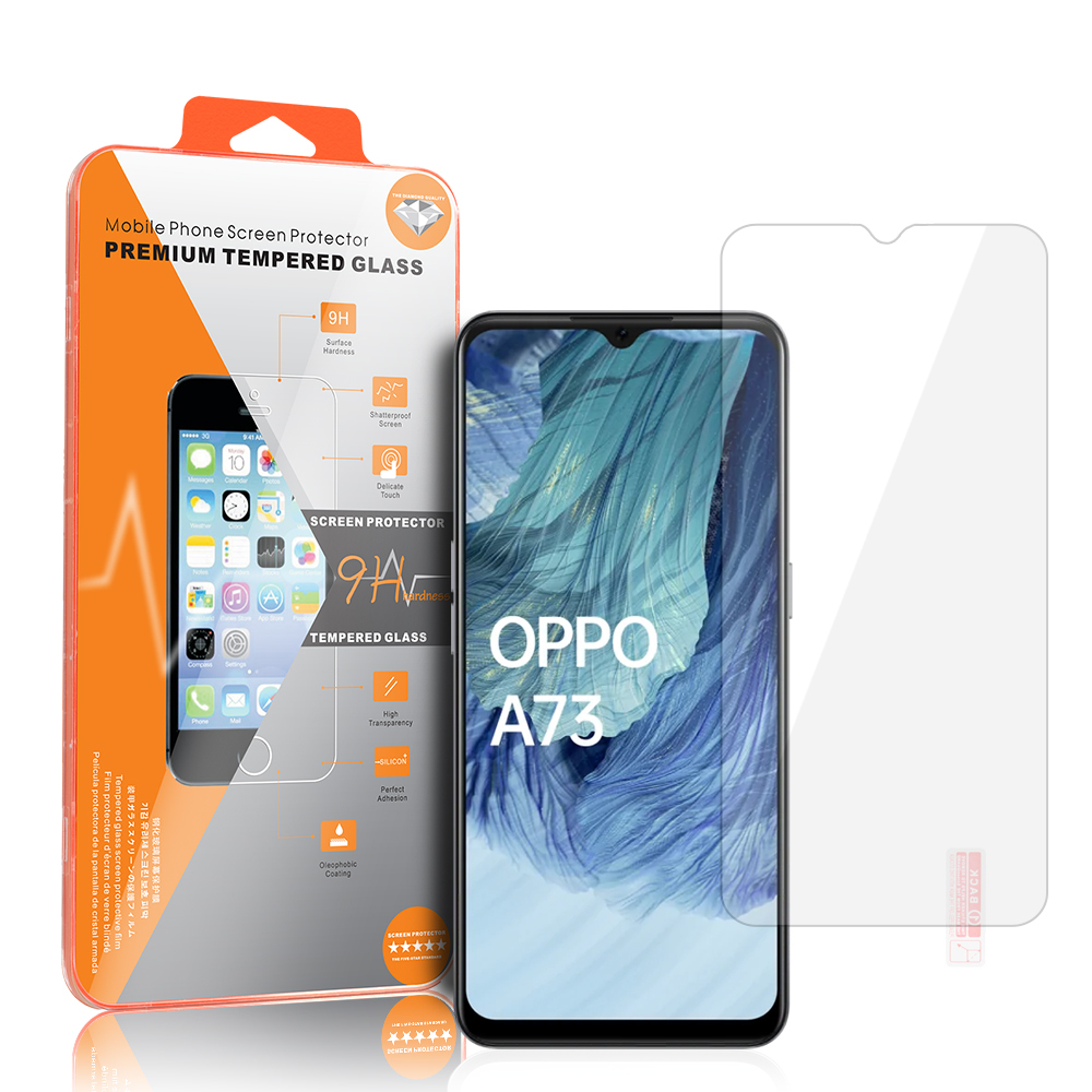 Apsauginis stiklas oranžinis skirtas OPPO A73 2020