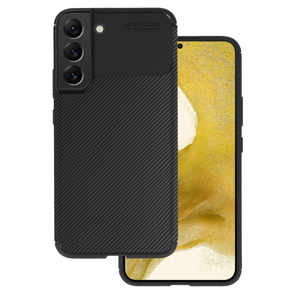 Vennus Carbon Elite dėklas telefonui Samsung Galaxy S22 Plus (m) - juodas