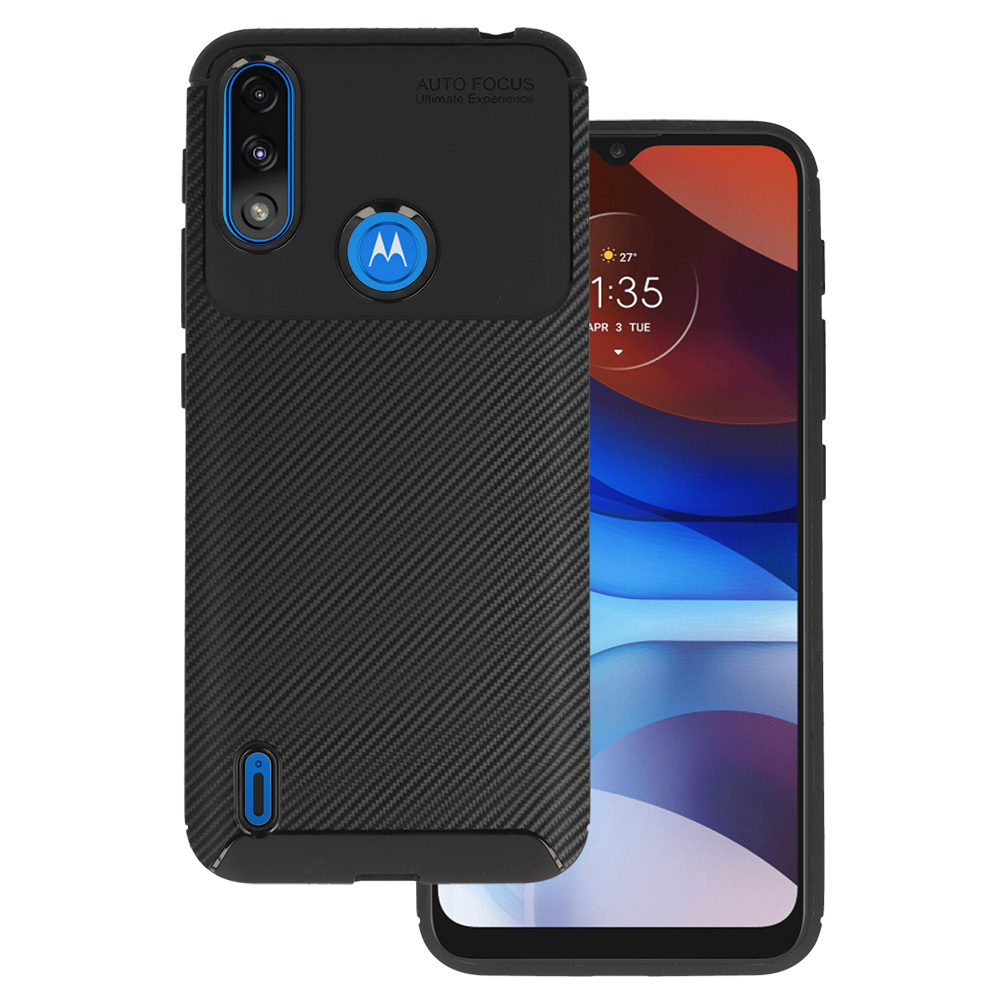 Vennus Carbon Elite Dėklas telefonui Motorola E7 Power juodas