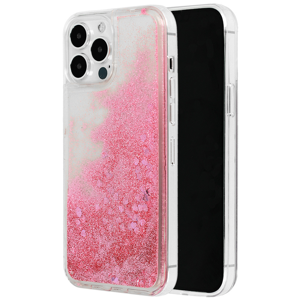 Dėklas telefonui Liquid Heart Iphone 11 Pro rožinės aukso spalvos