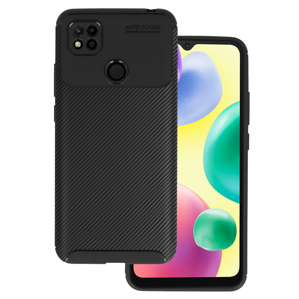 Vennus Carbon Elite dėklas telefonui Xiaomi Redmi 10A, juodas