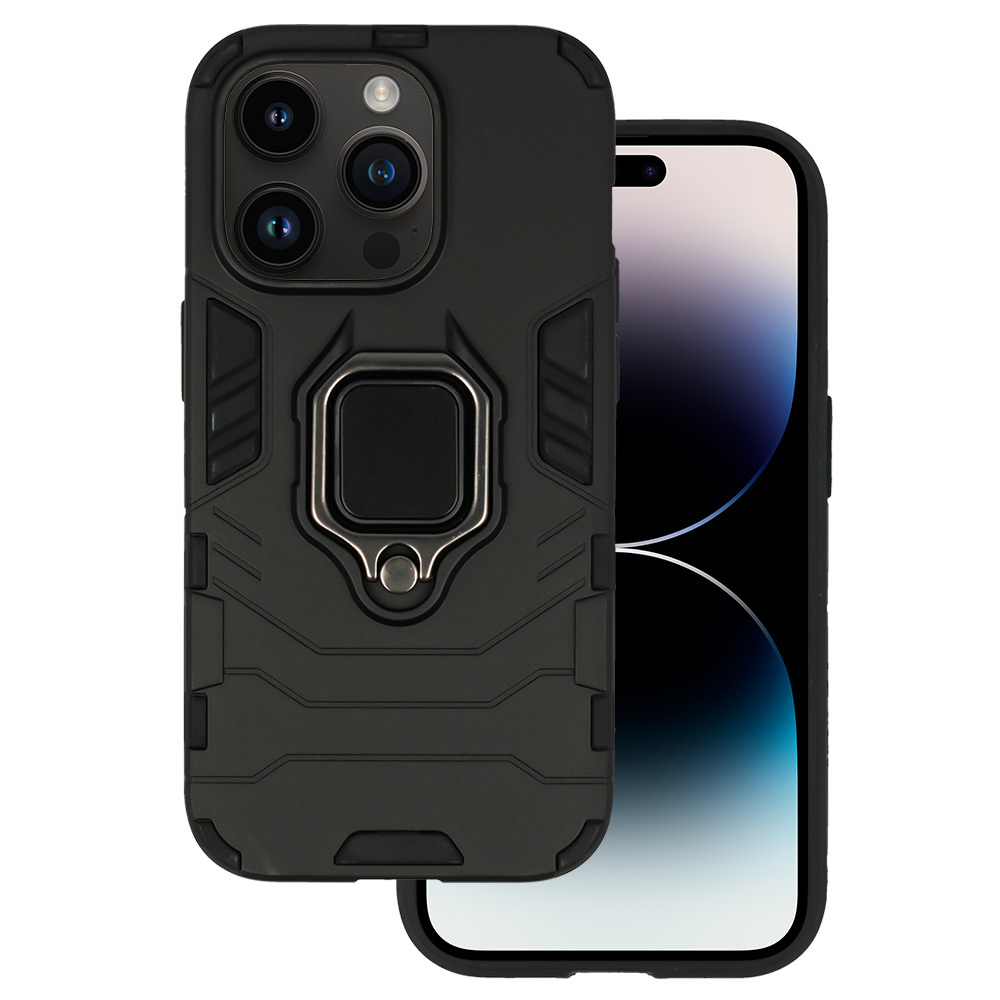 Ring Armor dėklas telefonui iPhone 14 Pro - juodas