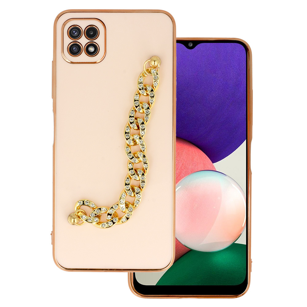 Dėklas telefonui Samsung Galaxy A22 5G (dizainas 4) (m) - šviesiai rožinis