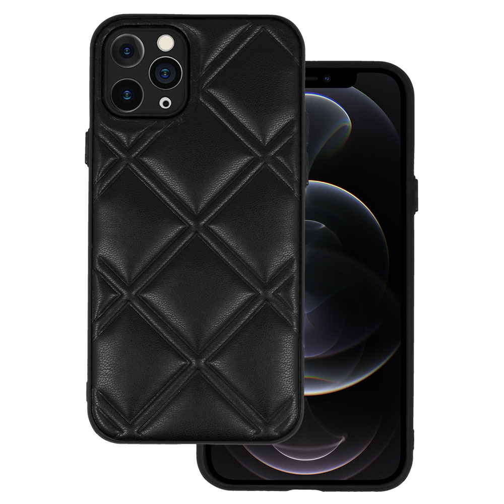 Odinis 3D dėklas telefonui Iphone 11 Pro dizaino 3, juodas
