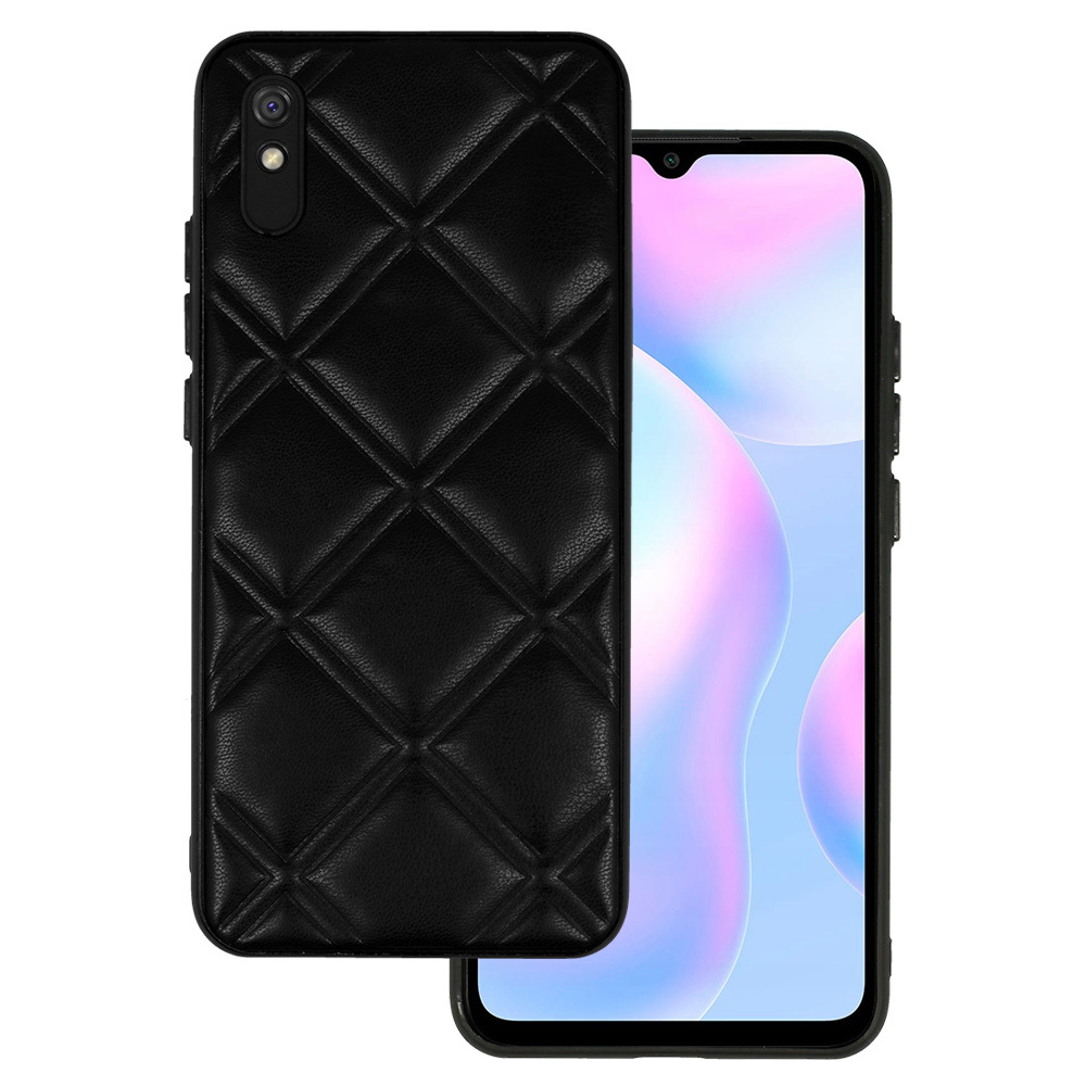 Odinis 3D dėklas telefonui Xiaomi Redmi 9A dizainas 3 juodas