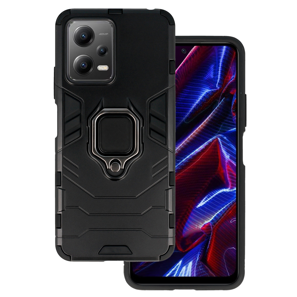 Ring Armor dėklas telefonui Xiaomi Redmi Note 12 5G/Poco X5 juodas