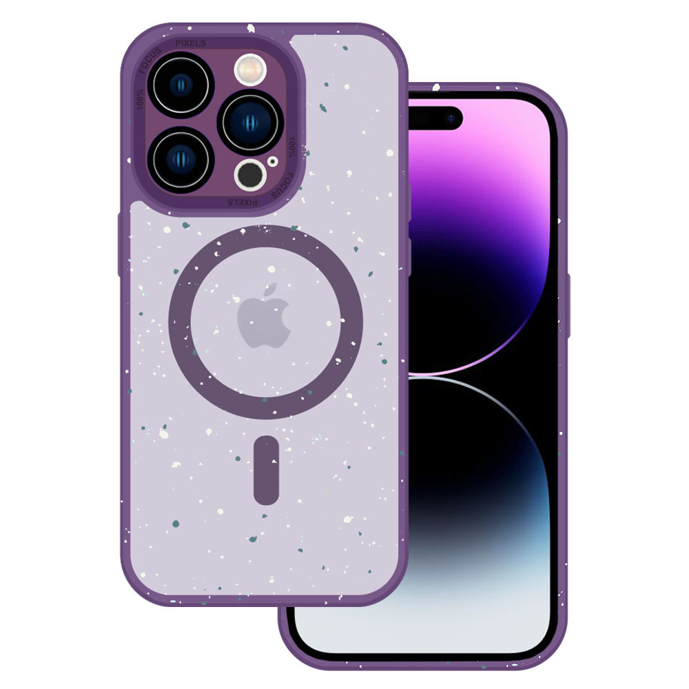 Tel Protect Magnetinis Splash Matinis dėklas telefonui iPhone 15 Plus violetinis