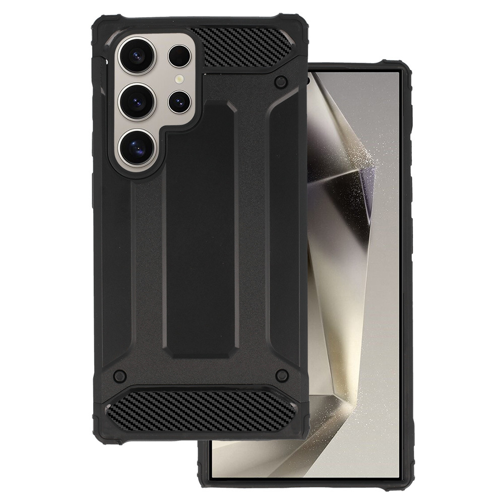 Šarvuotas anglies dėklas telefonui Samsung Galaxy S24 Ultra juodas