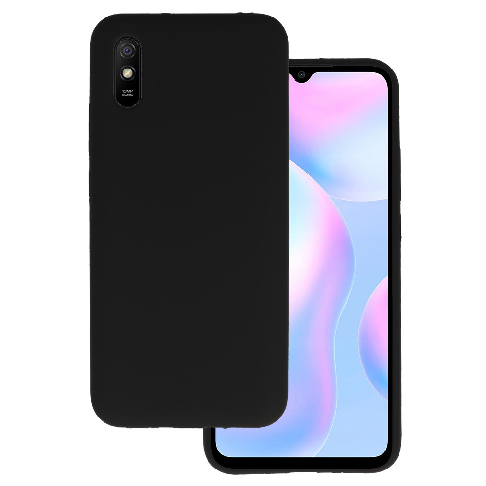 Silikoninis Lite dėklas Xiaomi Redmi 9A (m) - juodas (m)