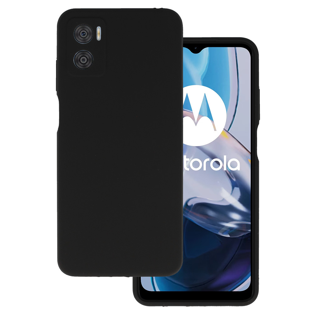 Silikoninis Lite dėklas Motorola Moto E22/E22i (m) - juodas (m)