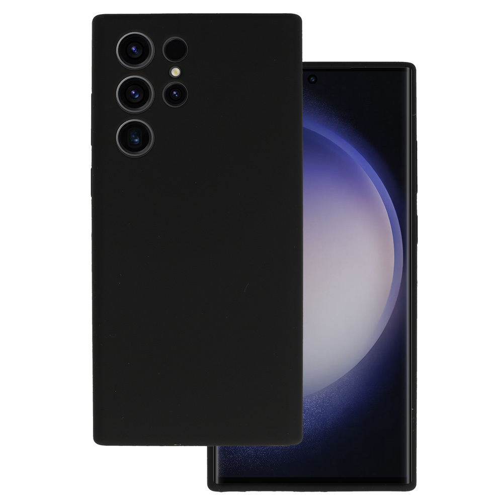Silikoninis Lite dėklas Samsung Galaxy S23 Ultra juodas