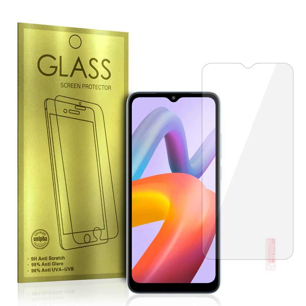 Grūdintas stiklas (m) - auksinis skirtas XIAOMI REDMI A2/A2 PLUS (be pirštų atspaudų atrakinimo)