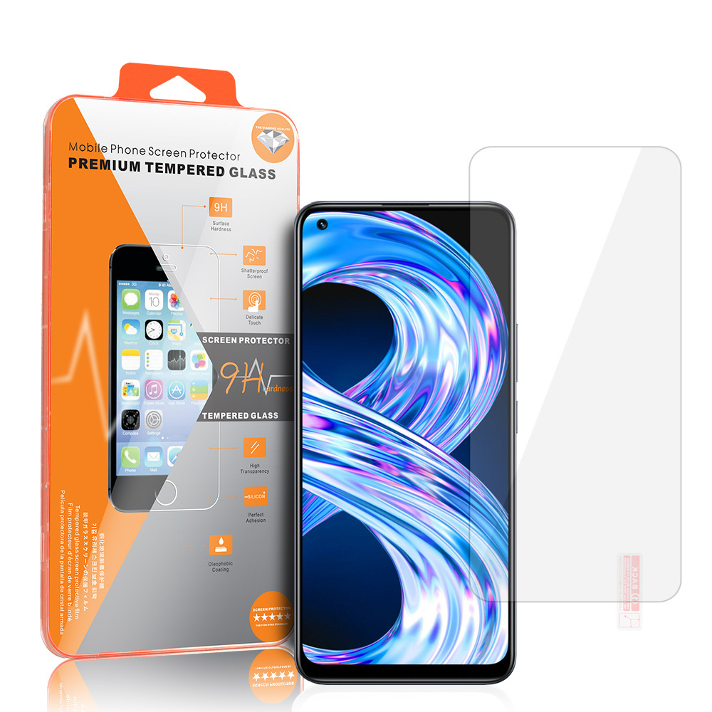 Apsauginis stiklas (m) - oranžinis REALME 8 5G/8 PRO/OPPO A73 5G/A72/A92/A53 5G/HUAWEI P SMART Z/Y9 PRIME/MOTO G14/G54/G84