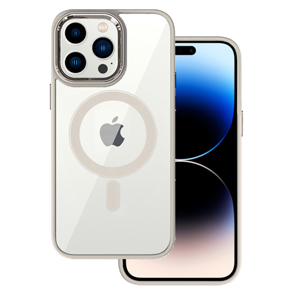 Tel Protect magnetinis skaidrus dėklas telefonui Iphone 11 Pro Max titano