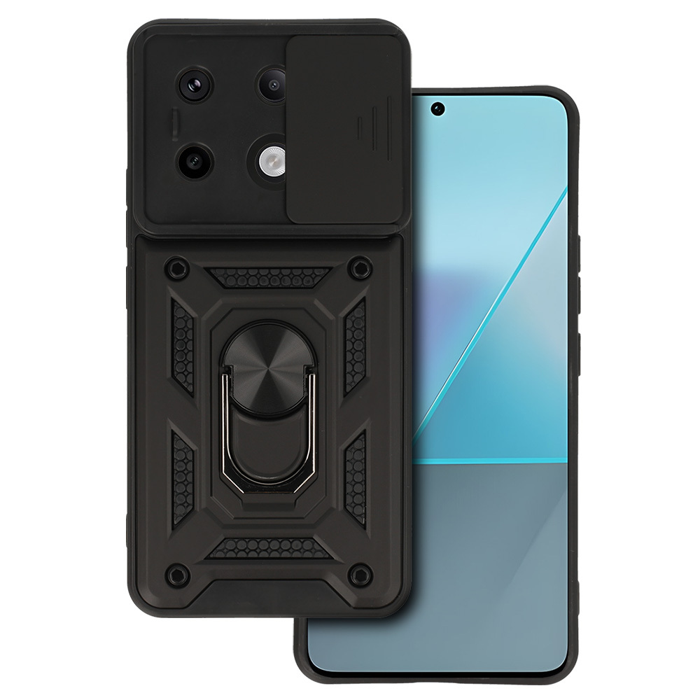 Slide Camera Armor Dėklas Xiaomi Redmi Note 13 Pro 5G juodas