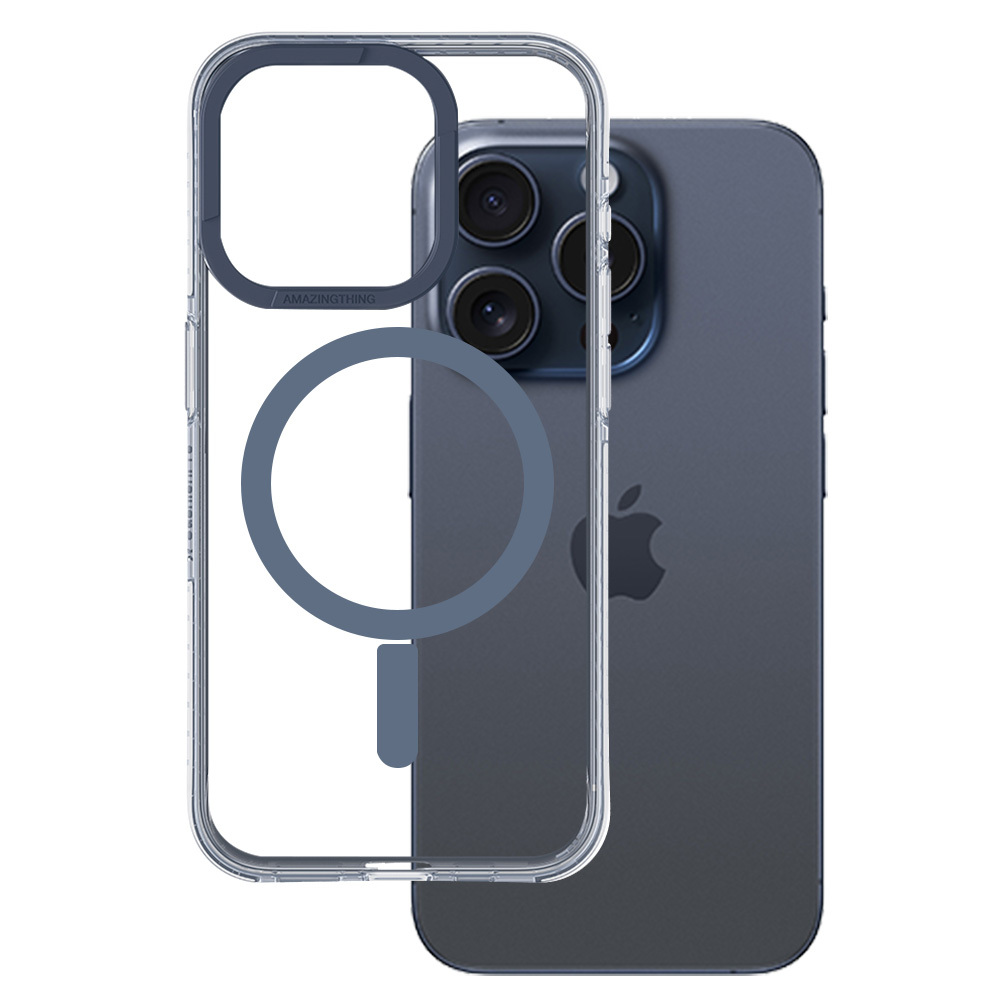Amazing Thing Titan Pro magnetinis dėklas MagSafe 10FT IP156.1PTMBU iPhone 15 Pro mėlynas