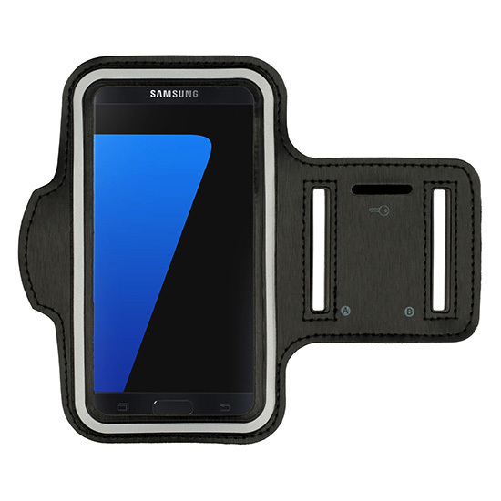Armband Slim Type 1 Dėklas telefonui Iphone 15 Pro Max/16 Pro Max/Samsung A15/A16/A25/A34/A55/M35/S20 FE/S24 FE/S24 Plus/S24 Ultra (6,0 colių) - juodas (m)