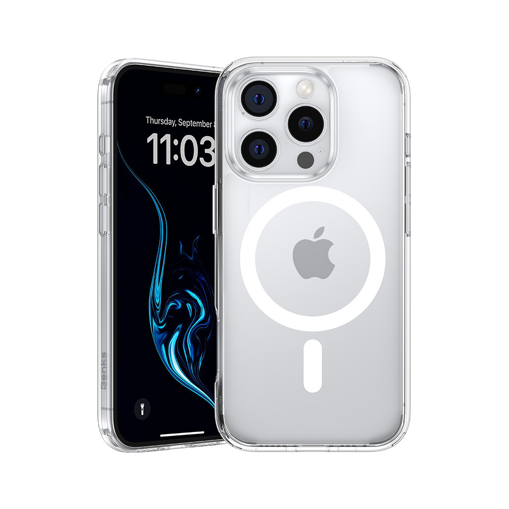 Benks Magnetinis Lucent Pro dėklas Iphone 16 Pro skaidrus