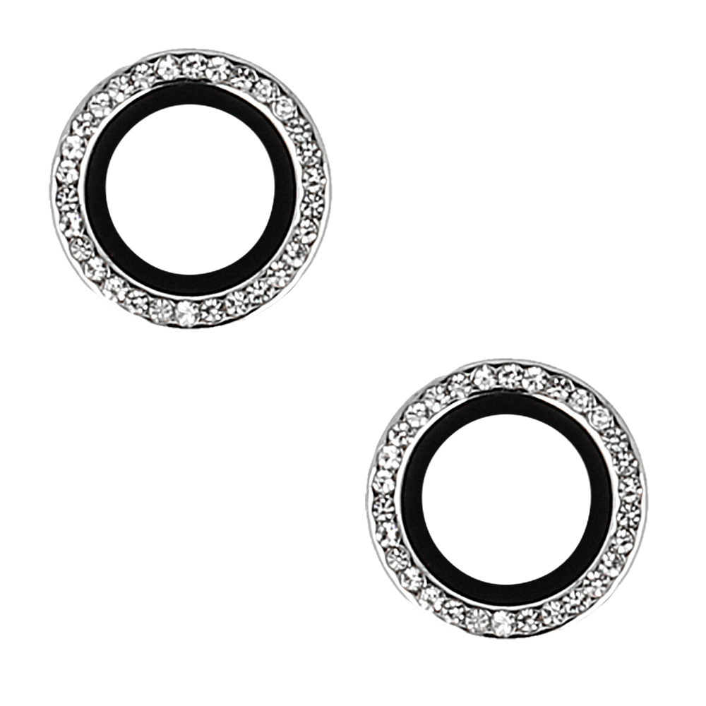 Apsauginis stiklas KIEKVIENAS DIAMOND kamerai (OBJEKTYVAS) Iphone 16/16 Plus sidabrinis (2 objektyvai)