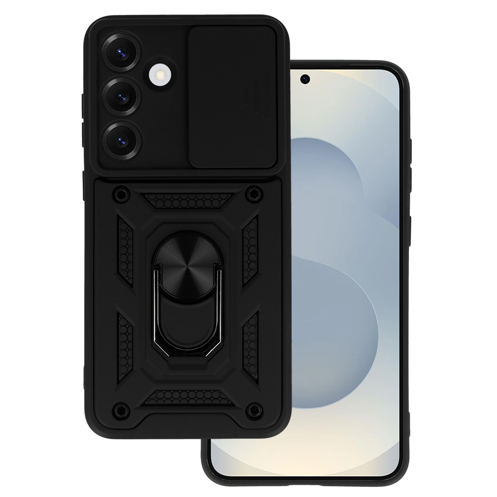 Dėklas telefonui Slide Camera Armor Samsung Galaxy S25 Ultra juodas