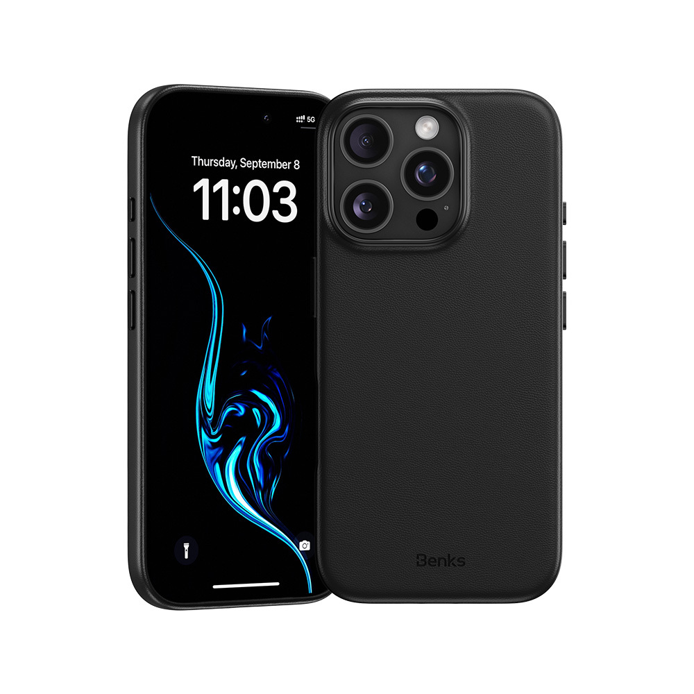 Benks magnetinis Vita Pro silikoninis dėklas telefonui, skirtas Iphone 16 Pro Max, juodas