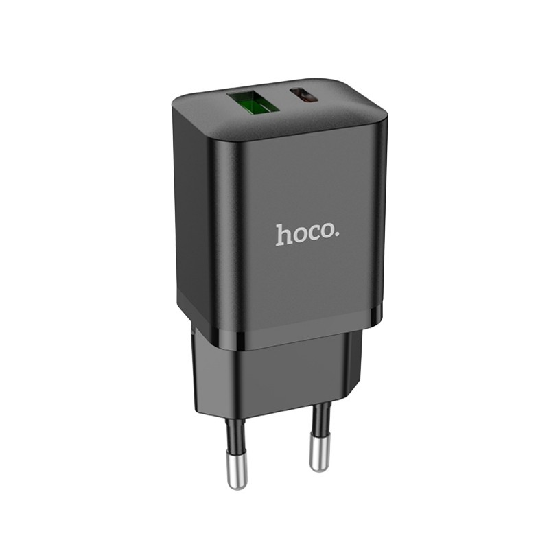 Įkroviklis Hoco N28 20W USB-C/USB-A juodas