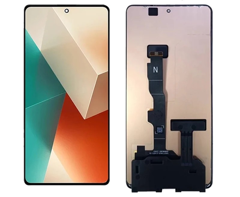 Ekranas Xiaomi Redmi Note 13 5G/Redmi Note 14S su lietimui jautriu stikliuku juodas ORG