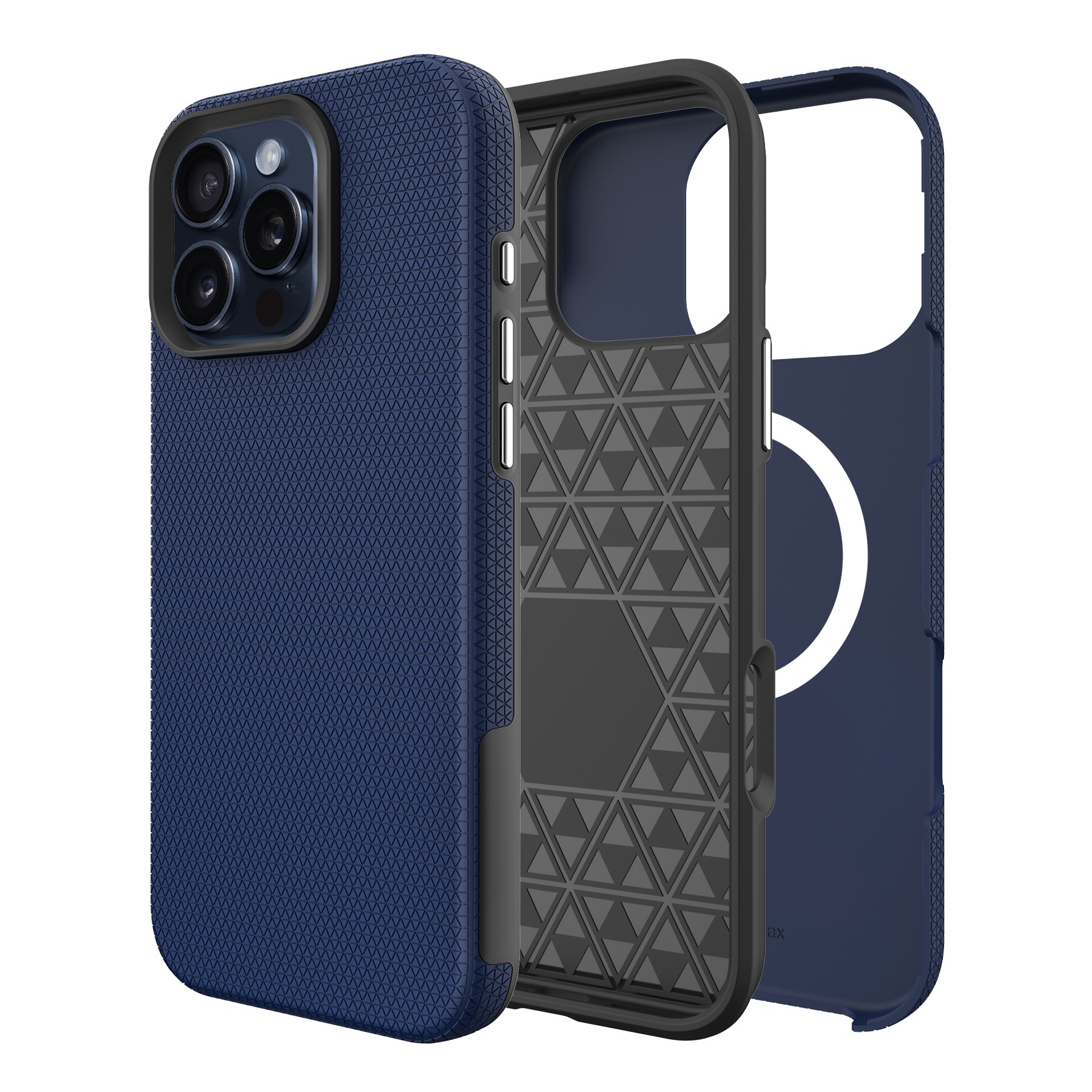Dėklas Perfectionists Triangle Mag Case Apple iPhone 13 Pro tamsiai mėlynas